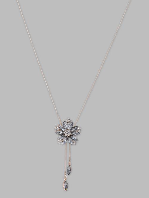 women rose gold-plated minimal slip-on necklace - 20022131 - Very Small Image - 1