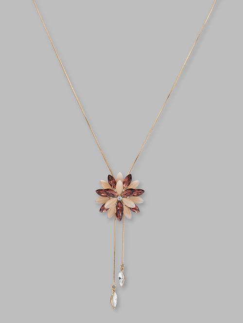 women gold-plated minimal slip-on necklace - 20022156 - Very Small Image - 1