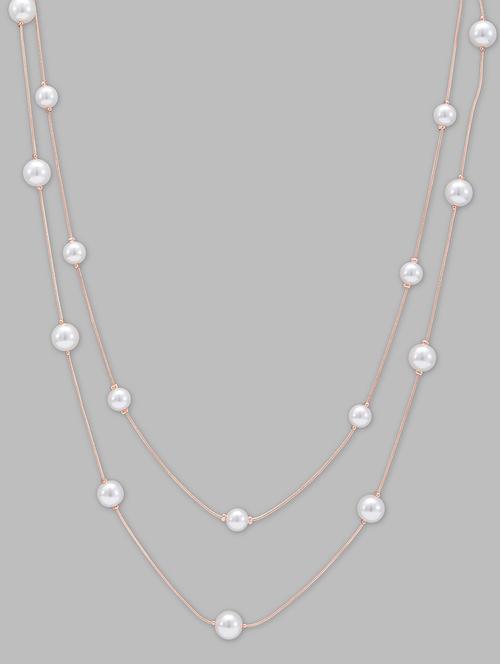 women rose gold-plated statement necklace with lobster closure - 20022160 - Very Small Image - 1