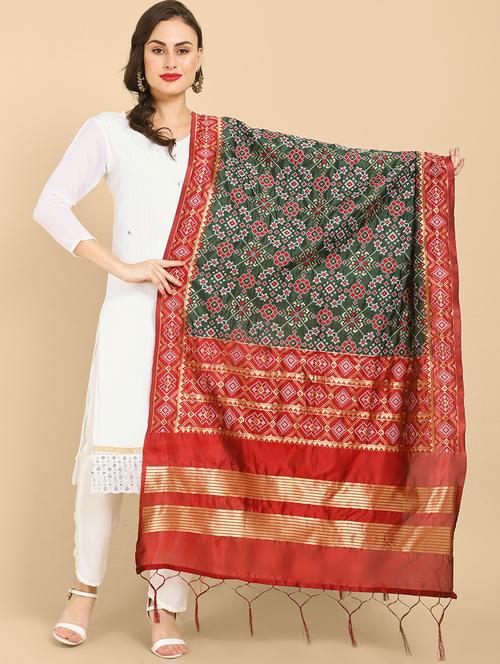 zari work banarasi dupatta - 20022317 - Very Small Image - 1