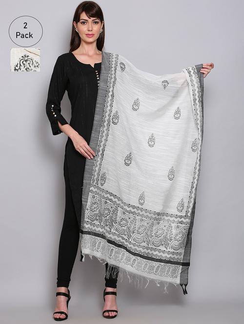 pack of 2 printed women dupattas - 20022384 - Very Small Image - 1