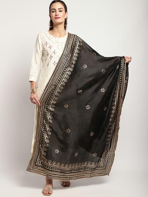 foil printed dupatta - 20022419 - Very Small Image - 1