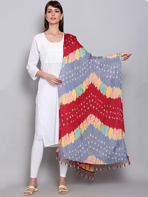 bandhani printed dupatta - 20022440 - Very Small Image - 1