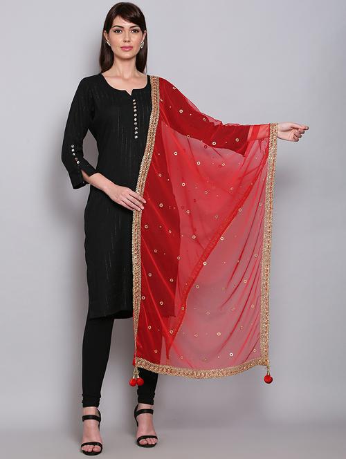 foil printed dupatta - 20022505 - Very Small Image - 1