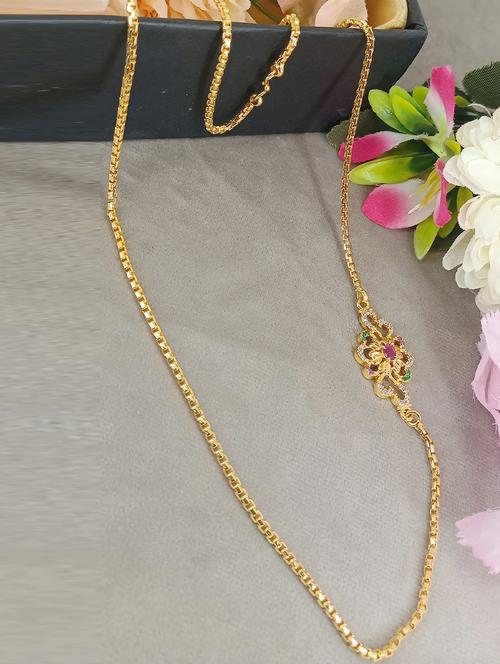 gold metal bridal necklace - 20023319 - Very Small Image - 1