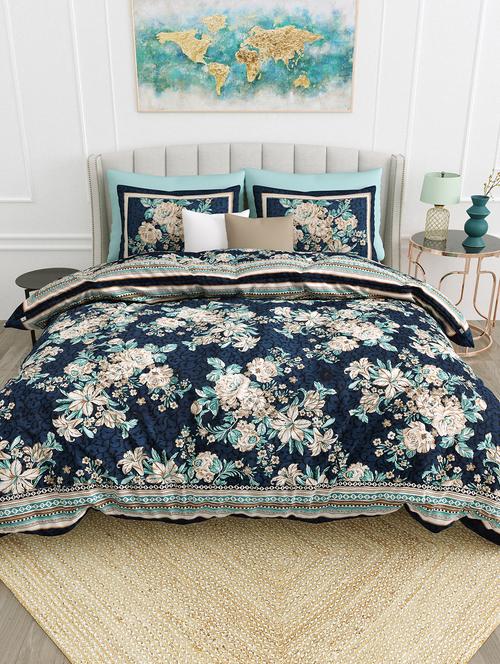 texstylers cotton jaipuri printed 100 x 108 inches king size bedsheet with 2 pillow covers - 20023480 - Very Small Image - 1
