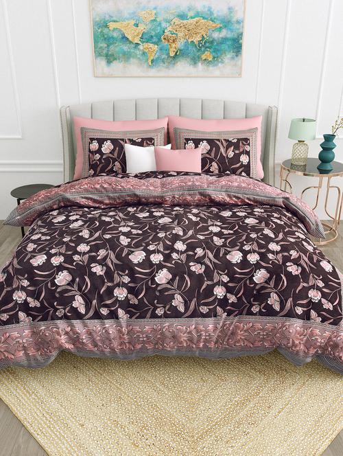 texstylers cotton jaipuri printed 100 x 108 inches king size bedsheet with 2 pillow covers - 20023486 - Very Small Image - 1