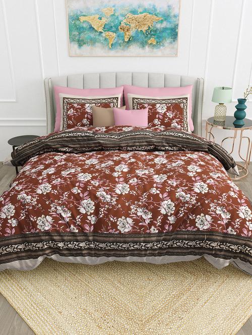 texstylers cotton jaipuri printed 100 x 108 inches king size bedsheet with 2 pillow covers - 20023488 - Very Small Image - 1
