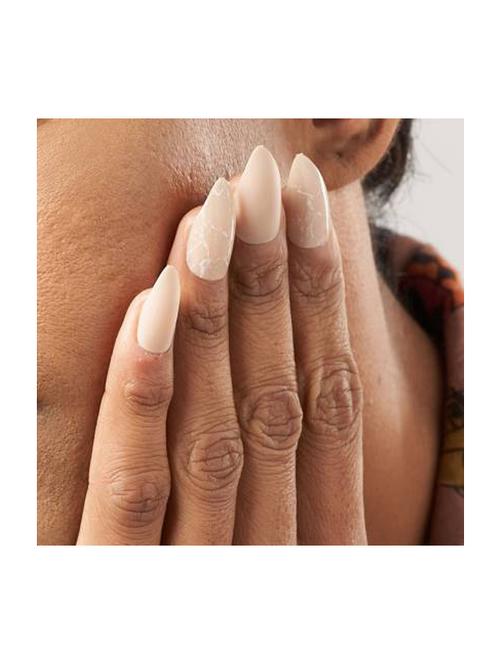 lick - press on nails 28 pcs matte beige acrylic reusable flase/artificial nails with application kit (pack of 28) - 20023523 - Very Small Image - 1