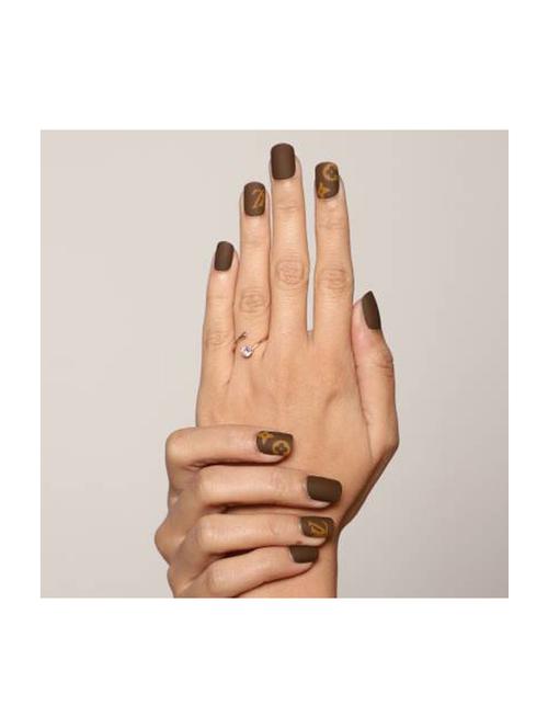 lick - press on nails 30 pcs matte brown fake/false acrylic nails set nail art nails extension (pack of 30) - 20023527 - Very Small Image - 1