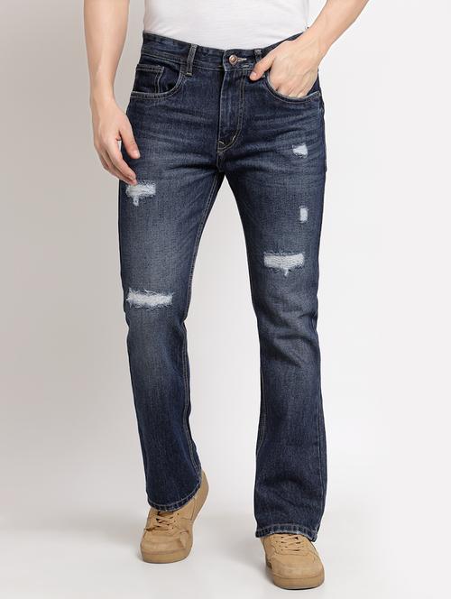 mens bootcut distressed jeans - 20023557 - Very Small Image - 1