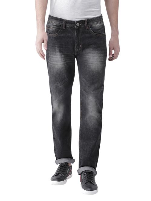 mens straight fit plain jeans - 20023564 - Very Small Image - 1