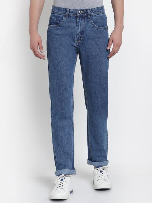 mens straight fit plain jeans - 20023602 - Very Small Image - 1