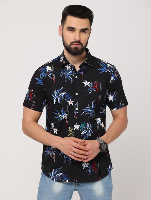 mens florals casual shirt - 20025063 - Very Small Image - 1