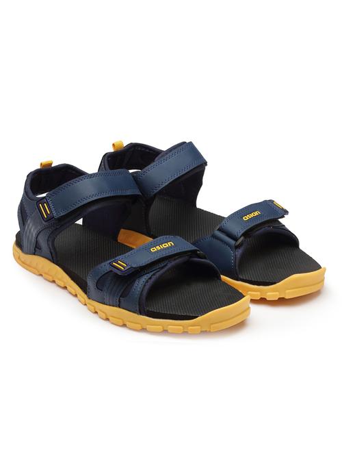 navy synthetic slip on floaters - 20025849 - Very Small Image - 1