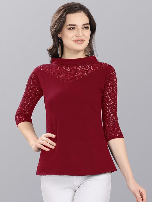 women's straight boat neck top - 20026176 - Very Small Image - 1