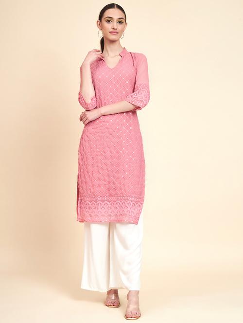 women's straight kurta - 20026445 - Very Small Image - 1