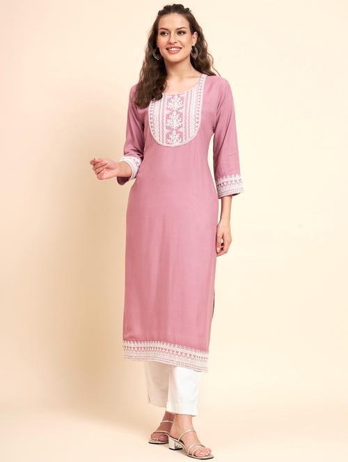 women's straight kurta - 20026455 - Very Small Image - 1