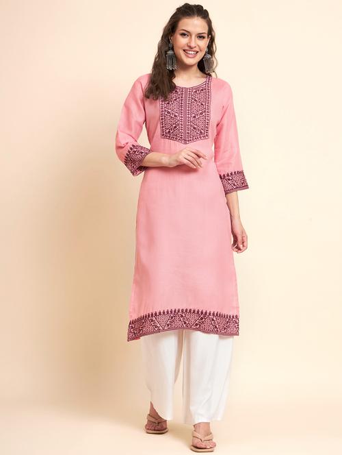 women's straight kurta - 20026466 - Very Small Image - 1
