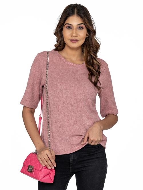 pink crepe regular top - 20026803 - Very Small Image - 1