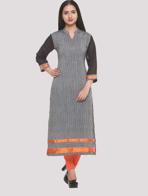 women's straight kurta - 20026857 - Very Small Image - 1