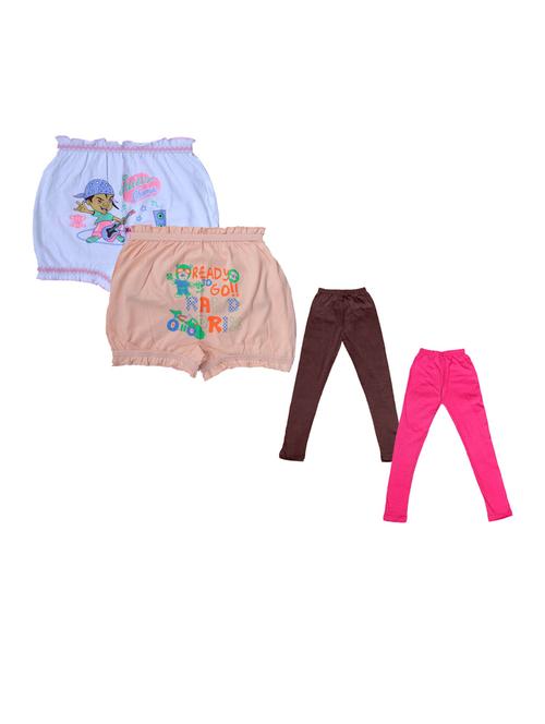girls solids nightwear set combo - 20027247 - Very Small Image - 1