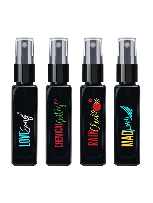 maryaj love song edp and chemical poetry edp and rain check? edp and mad love edp (pack of 4, each 8ml) gift for men and women - 20028216 - Very Small Image - 1