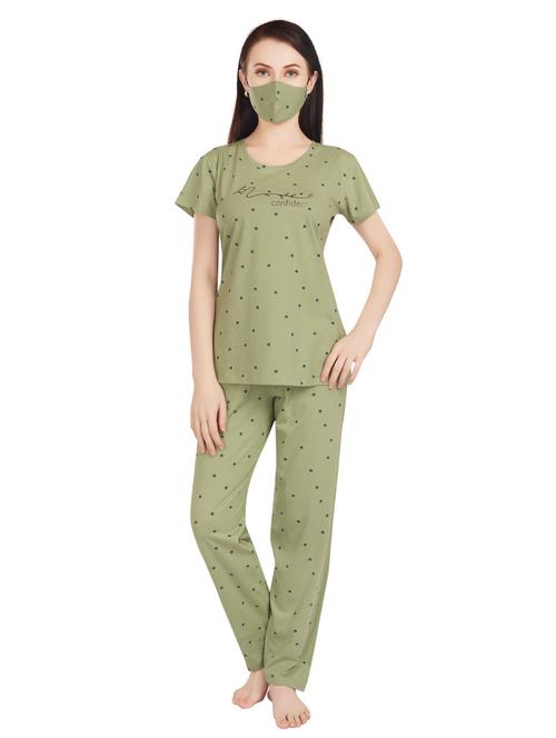 women printed pyjama nightwear set - 20028227 - Very Small Image - 1