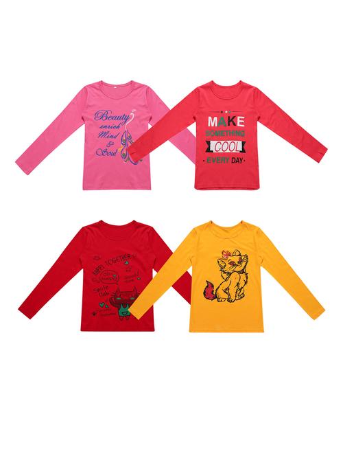 girls pack of 4 cotton top - 20029353 - Very Small Image - 1