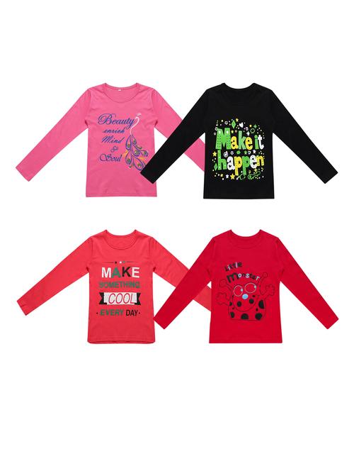 girls pack of 4 cotton top - 20029368 - Very Small Image - 1
