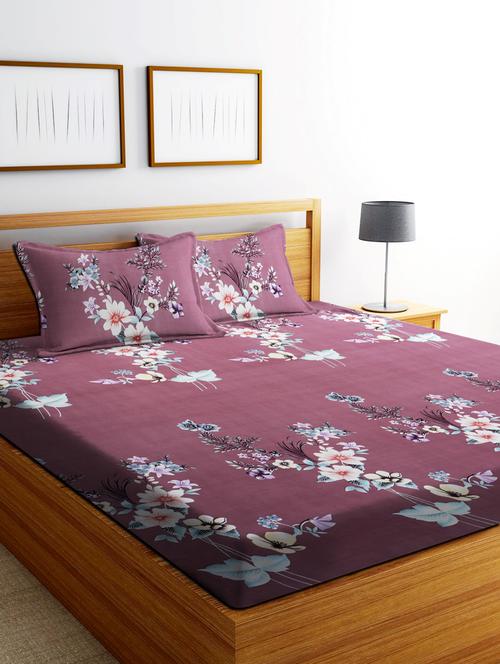double queen bedsheet with 2 pillow covers - 20029421 - Very Small Image - 1