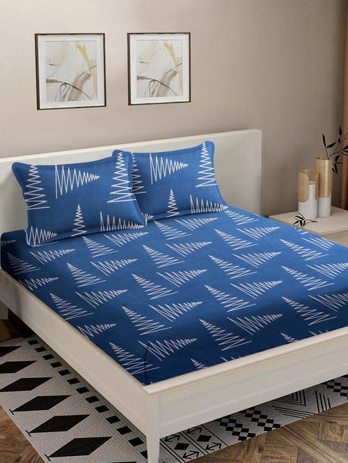 double queen bedsheet with 2 pillow covers - 20029451 - Very Small Image - 1