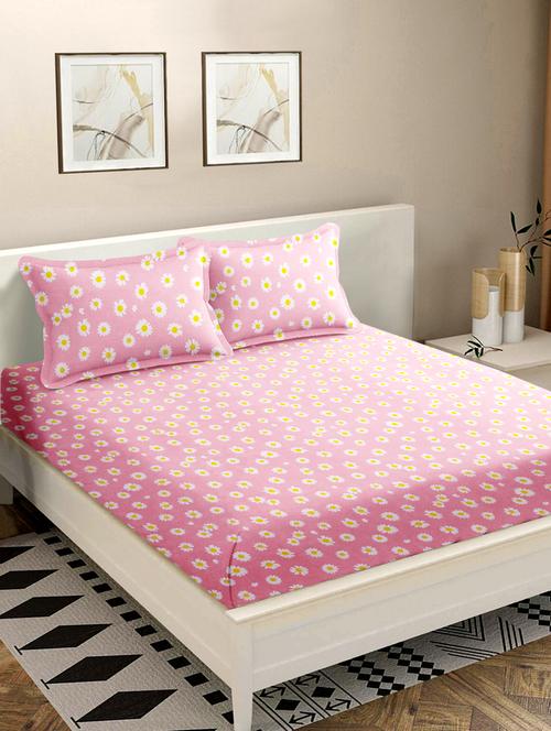 double queen bedsheet with 2 pillow covers - 20029463 - Very Small Image - 1