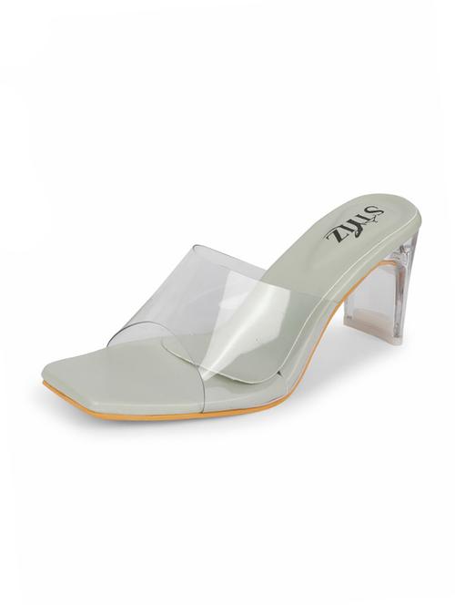 green slip on block heel - 20029832 - Very Small Image - 1