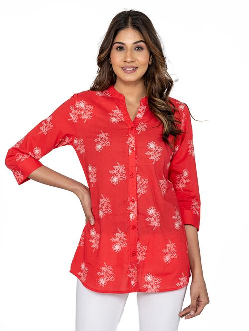 red printed shirt - 20029998 - Very Small Image - 1