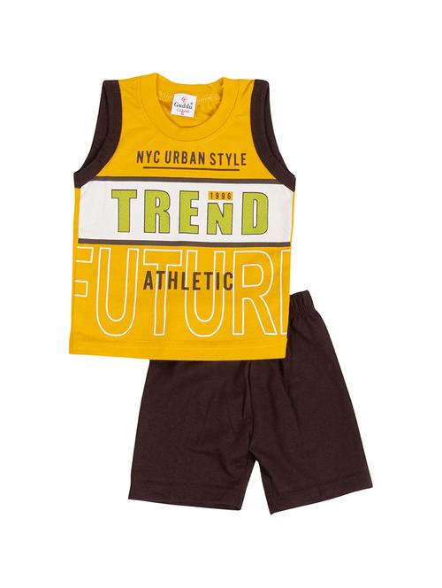 boys printed cotton twin sets - 20030379 - Very Small Image - 1