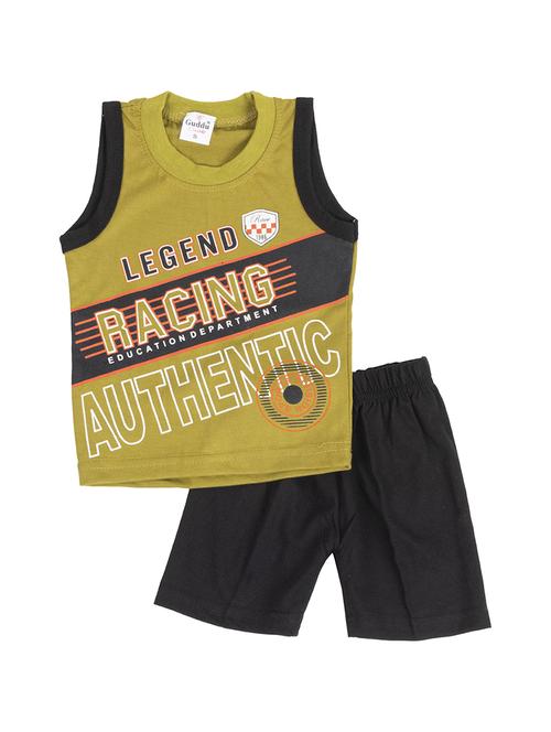 boys printed cotton twin sets - 20030380 - Very Small Image - 1