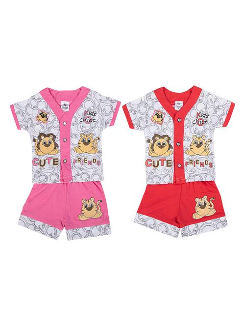 boys pack of 2 cotton twin sets - 20030418 - Very Small Image - 1