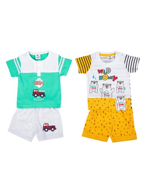 boys pack of 2 cotton twin sets - 20030424 - Very Small Image - 1