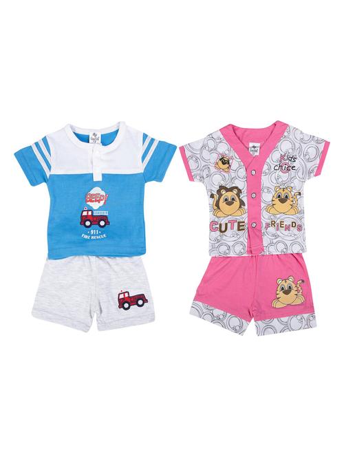 boys pack of 2 cotton twin sets - 20030452 - Very Small Image - 1