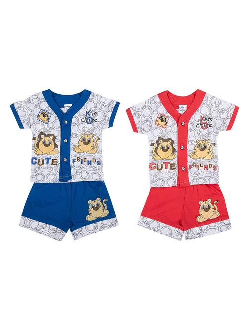 boys pack of 2 cotton twin sets - 20030481 - Very Small Image - 1