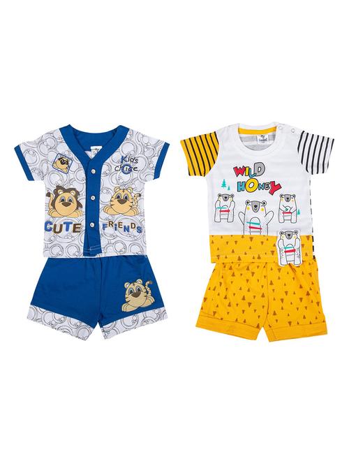 boys pack of 2 cotton twin sets - 20030489 - Very Small Image - 1