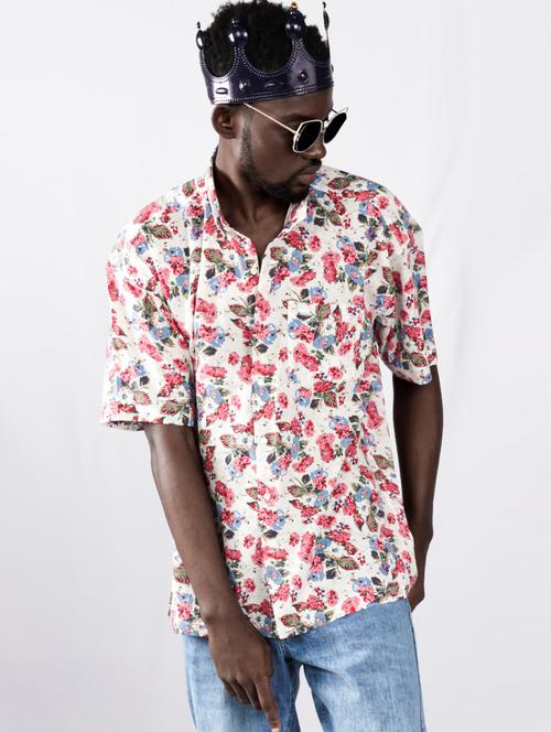 mens florals casual shirt - 20030986 - Very Small Image - 1