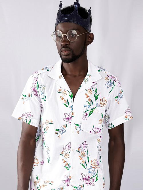mens florals casual shirt - 20031025 - Very Small Image - 1