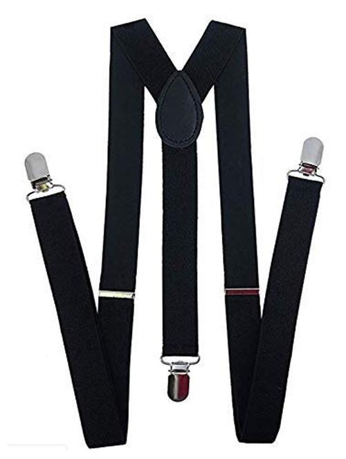 black polyester suspender for men & boys - 20031324 - Very Small Image - 1