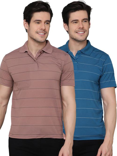 pack of 2 striped polo t-shirts - 20031409 - Very Small Image - 1