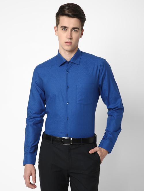 mens self design formal shirt - 20031504 - Very Small Image - 1