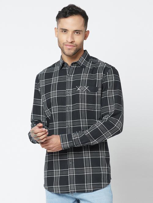 mens checks casual shirt - 20031703 - Very Small Image - 1