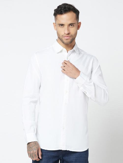 mens solid casual shirt - 20031707 - Very Small Image - 1