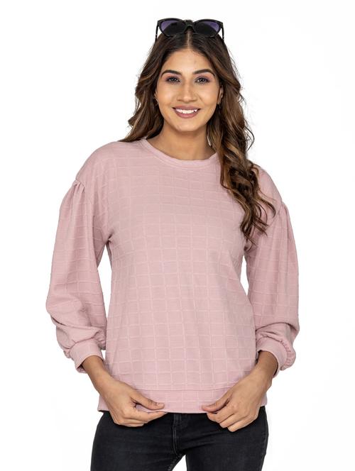 pink crepe regular top - 20031890 - Very Small Image - 1